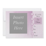 Baby Girl Baptism Custom Invites