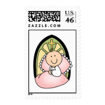 Baby Girl Baptism Postage Stamps