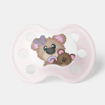 Baby Girl Bear Pacifier