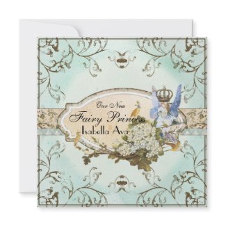 Baby Girl Birth Annoucement - Faerie Princess invitation