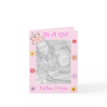 Baby Girl Birth Announcement Greeting Card