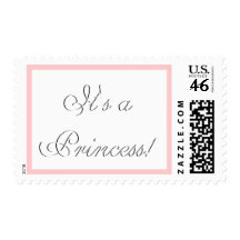 Baby Girl Birth Announcement It's a Princess! Postage Stamps