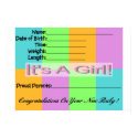 Baby Girl Birth Announcement posters