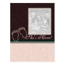 Baby Girl Birth Announcements Post Card