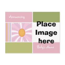Baby Girl Birth Anouncement postcards by babyshowergalore Baby Girl Birth Anouncement postcards