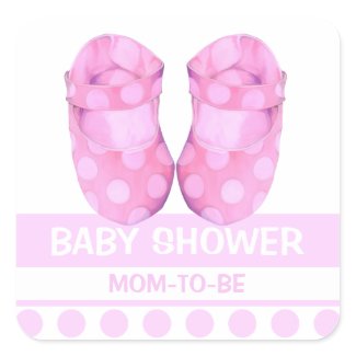 Baby Girl Booties Baby Shower Gift Sticker sticker