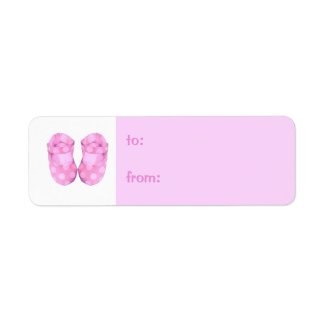 Baby Girl Booties small Gift Tag Label label
