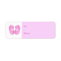 Baby Girl Booties small Gift Tag Label labels