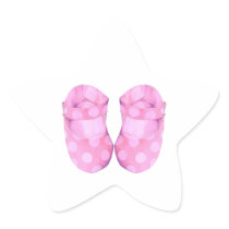 Baby Girl Booties Star Sticker stickers