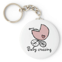 Baby girl buggy - baby crossing key chains