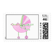 Baby Girl Buggy Postage Stamp