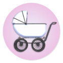 Baby Girl Buggy Sticker by mariannegilliand Baby Girl Buggy Sticker