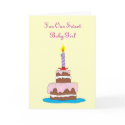 Baby Girl, Cake First Birthday cards by pamdicar Baby Girl, Cake First Birthday cards