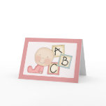 new baby congratulation card, abc, blocks, thank