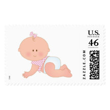 Baby Girl Crawling Stamps
