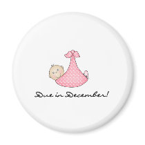 Baby Girl Due in December magnets by maternity Baby Girl Due in December magnets