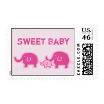 baby girl- elephants, Sweet Baby stamps