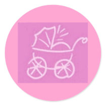 Baby Girl Envelope Seals Stickers