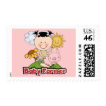 Baby Girl Farmer Wtih Pig T-shirts and Gifts Postage Baby Girl Farmer Wtih Pig T-shirts and Gifts Postage