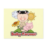 Baby Girl Farmer Wtih Pig T-shirts and Gifts Post Cards