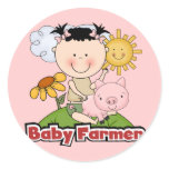 Baby Girl Farmer Wtih Pig T-shirts and Gifts Stickers
