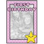Baby Girl First Birthday Photo Template Photo Sculpture