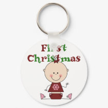 Baby Girl First Christmas T-shirts and Gifts keychains
