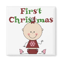 Baby Girl First Christmas T-shirts and Gifts magnets by christmasshop Baby Girl First Christmas T-shirts and Gifts magnets