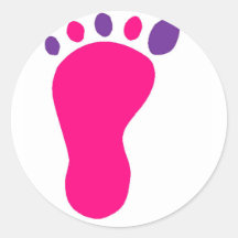 Baby girl foot collection stickers