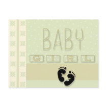 Baby Girl Footprints postcards by new_baby Baby Girl Footprints postcards