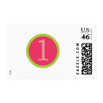 Baby Girl Frist Birthday Postage Stamps