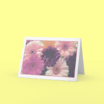 Baby Girl Greeting Card (Script)