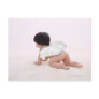 Baby girl in angel wings, smiling, rear view postcards