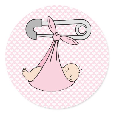 Baby Girl in Blanket Sticker by heartlocked