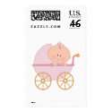 Baby Girl in Carriage postage by Maria_K_Bell Baby Girl in Carriage postage