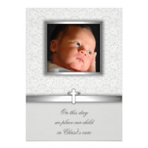 Baby Girl Lace Baptism or Christening Invitations invitations