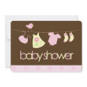 Baby Girl Laundry Invitations invitation