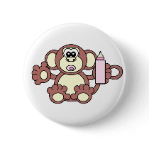 BABY GIRL MONKEY buttons