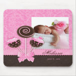 Baby Girl Mousepad Cute Cake Pops Pink