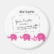 baby girl name- elephants magnets