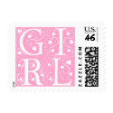 Baby Girl New Baby Announcement Stamps by eBabyz Baby Girl New Baby Announcement Stamps
