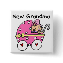 Baby Girl New Grandma T-shirts and Gifts Pins