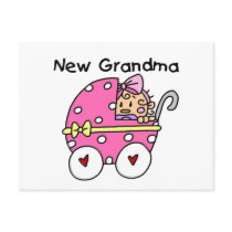 Baby Girl New Grandma T-shirts and Gifts Post Card