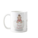 Baby Girl on Cracked Easter Egg mugs