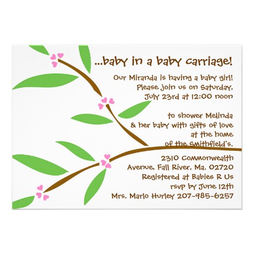 Baby Girl Owl Baby Shower Invitation