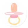Baby Girl Pacifier Stickers