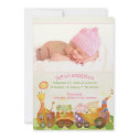 Baby Girl Photo Birth Announcements:ChooChoo Train invitation