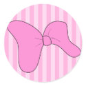 Baby Girl Pink Bow Sticker by pooja1008 Baby Girl Pink Bow Sticker
