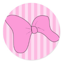 Baby Girl Pink Bow Sticker by pooja1008 Baby Girl Pink Bow Sticker