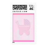 Baby Girl Pink Cute Carriage Postage Stamp